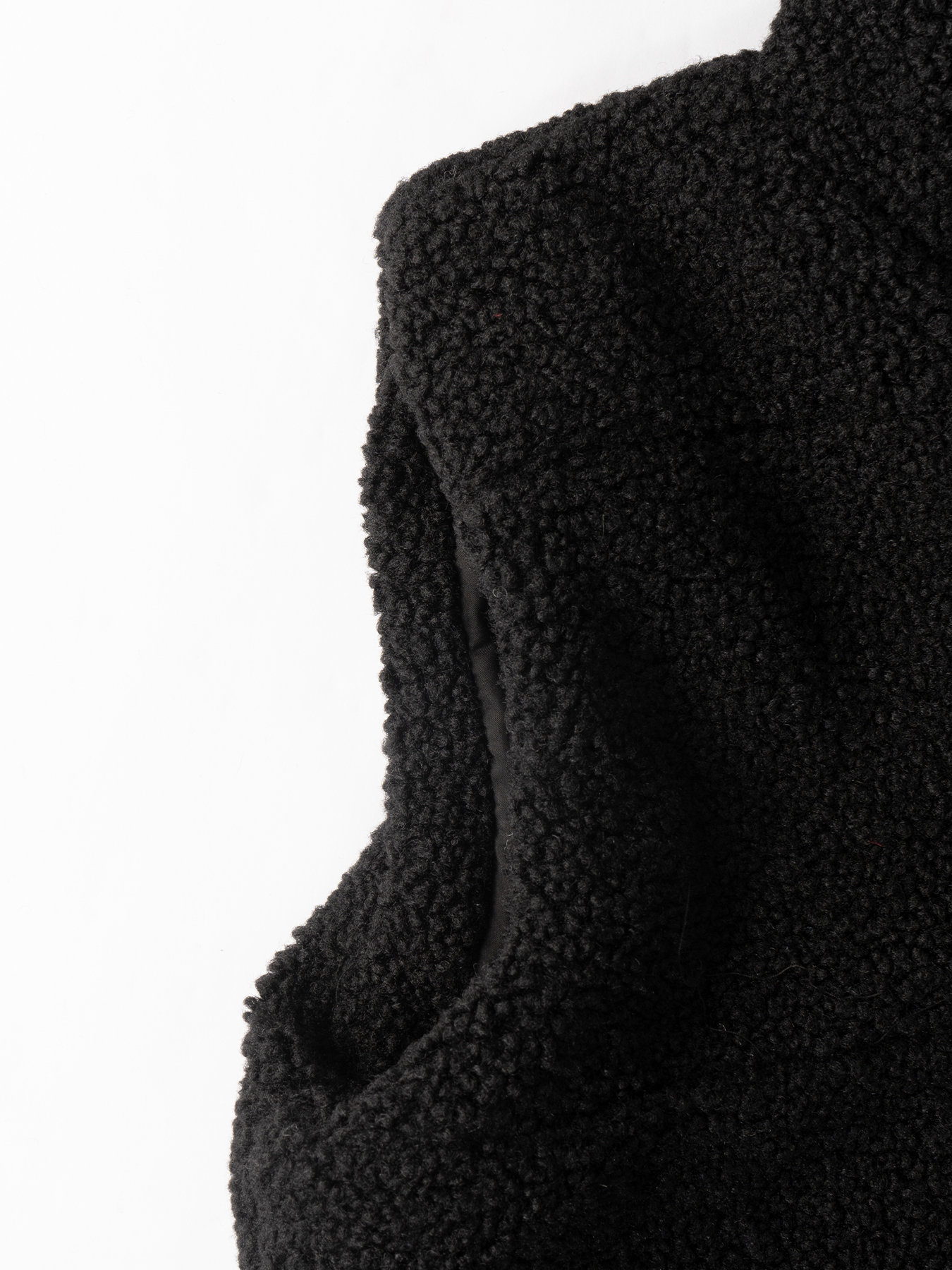 Fleece Lined Black Zip-Up Vest-Aegean-sea