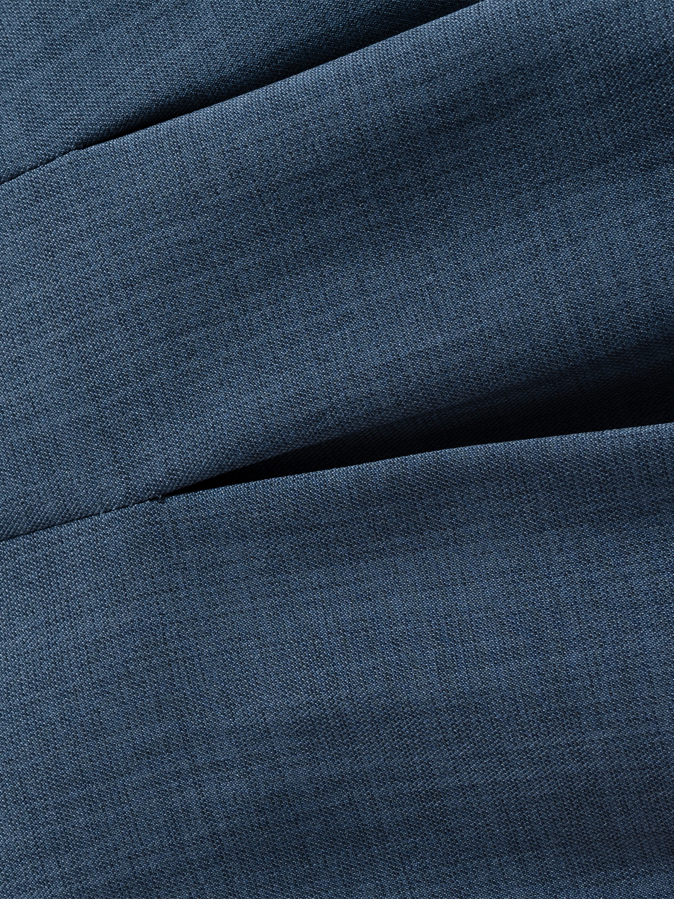 Navy-blue button-up wide-legged pants High-waisted loose-fitting long casual pants