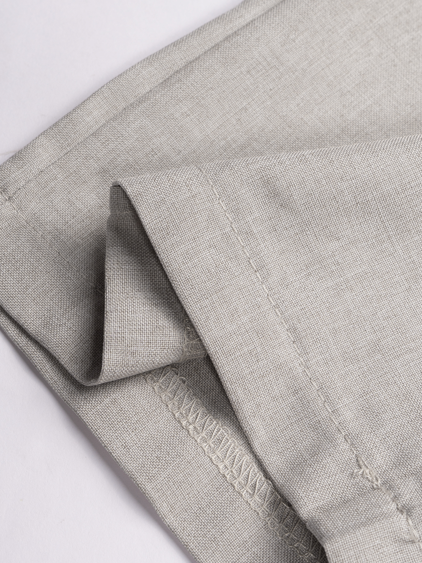 Pantalones anchos plisados de cintura alta de color gris claro para mujer-Aegean-sea