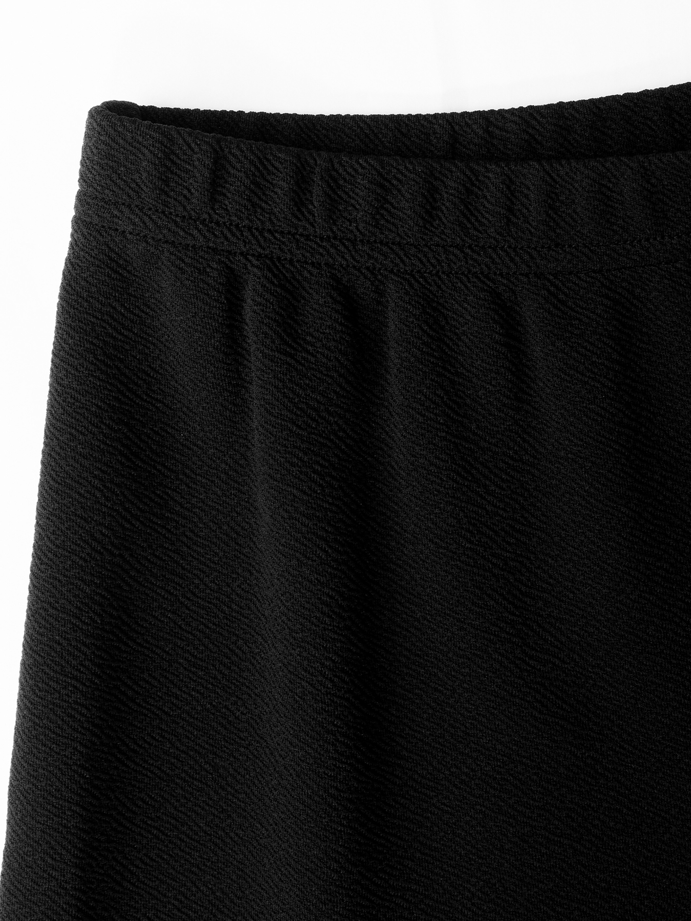 Woman's White Striped Sleeve Bustier Top & Black High-Waisted Flared Pants Two-Piece Set-Aegean-sea