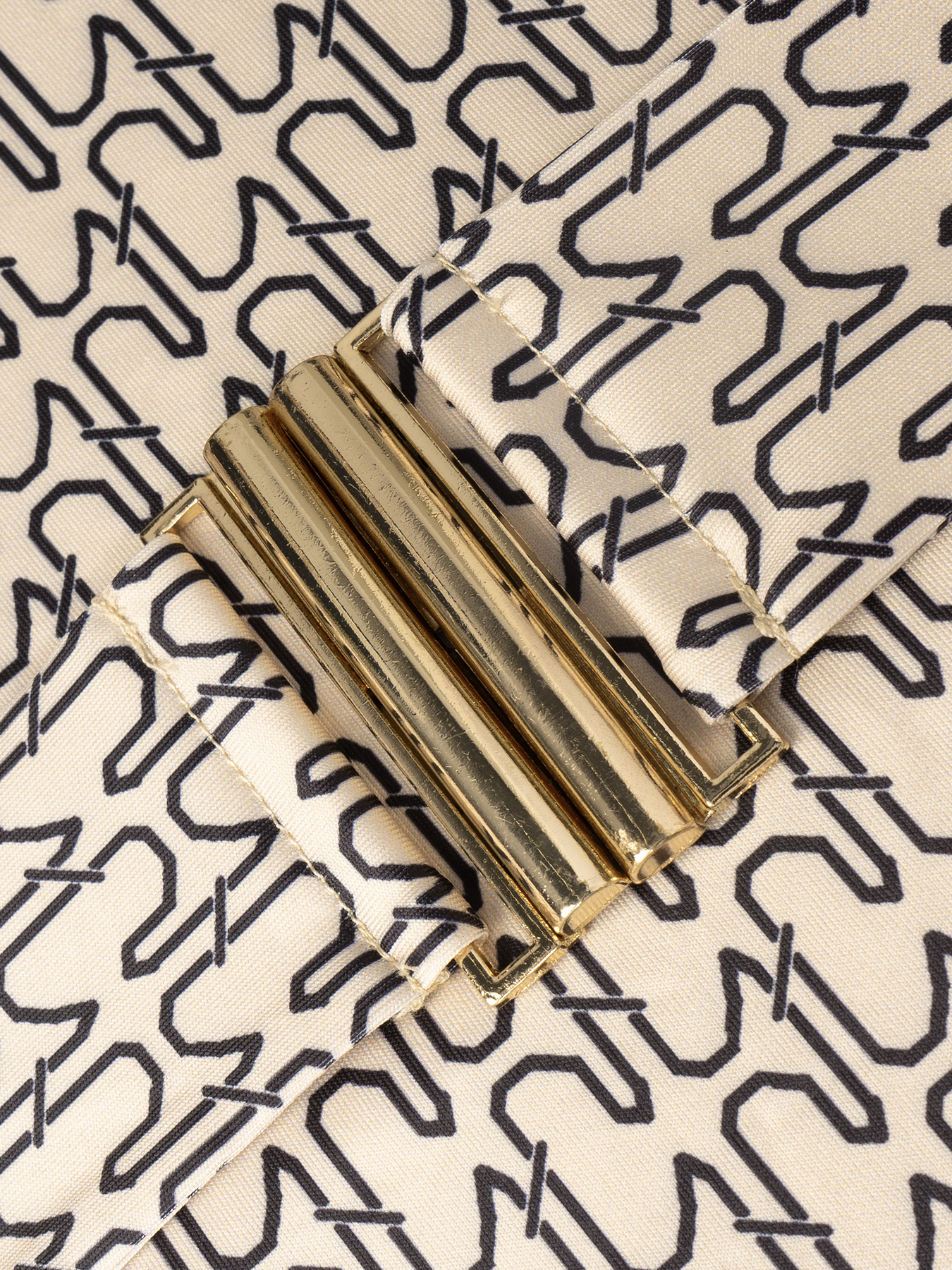 Vestido midi de mujer con cuello alto y mangas largas estampado con cintura ceñida y abertura lateral-Aegean-sea