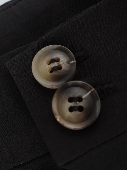 Women's Black High-Waisted Wide Leg Trousers-Aegean-sea