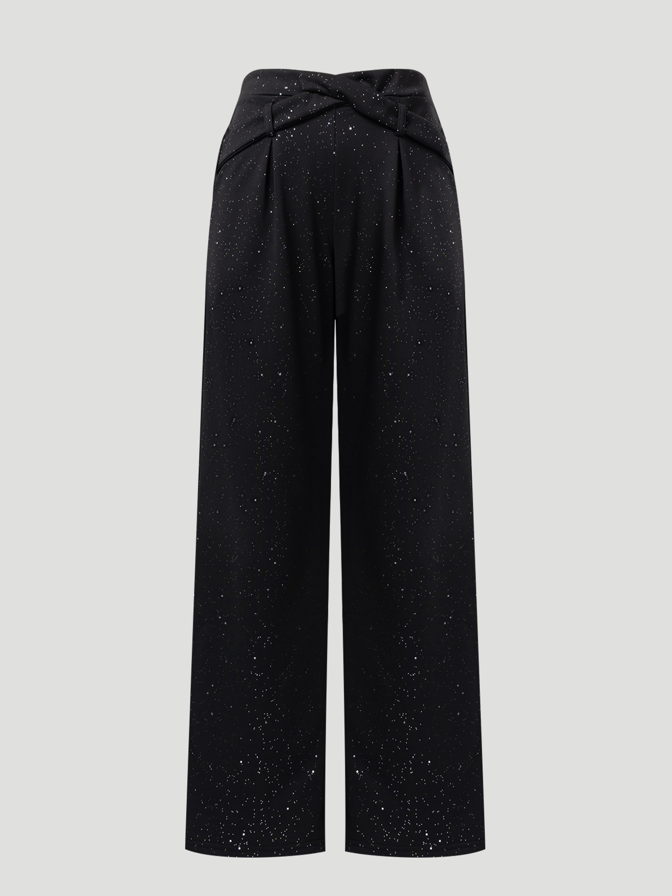 2026 Spring New Sequin Embellished Wide Leg Trousers