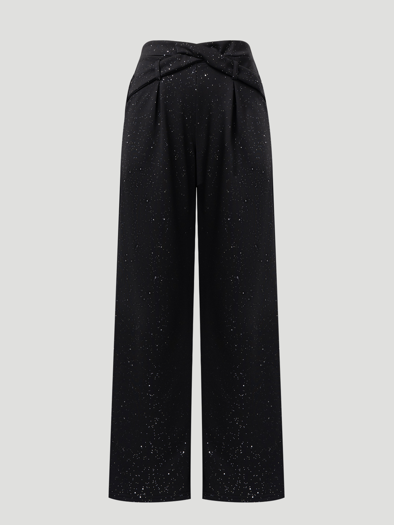 2026 Spring New Sequin Embellished Wide Leg Trousers