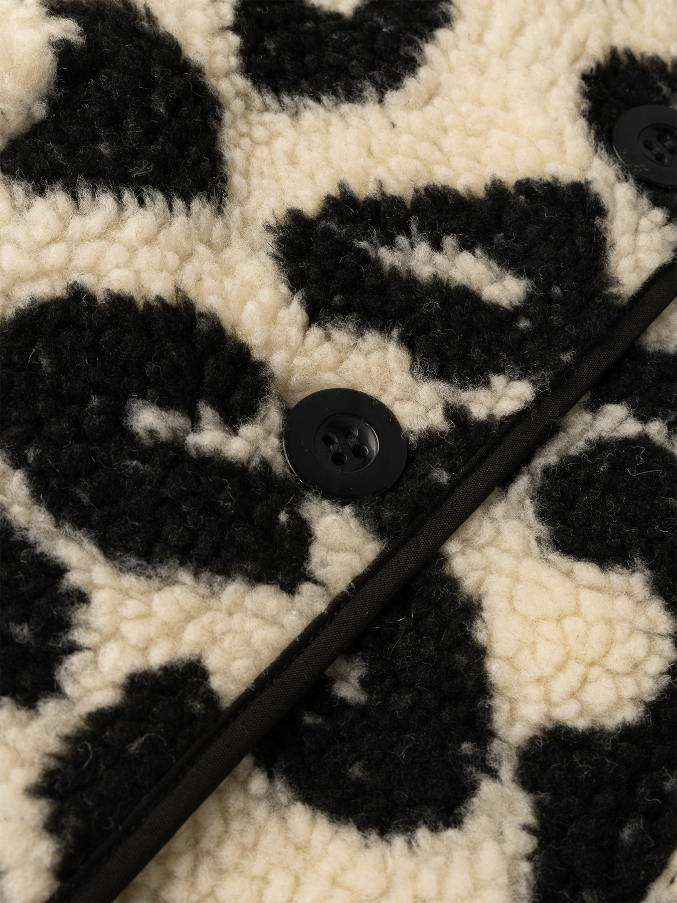 Woman's Beige & Black Leopard Print Shearling Vest-Aegean-sea