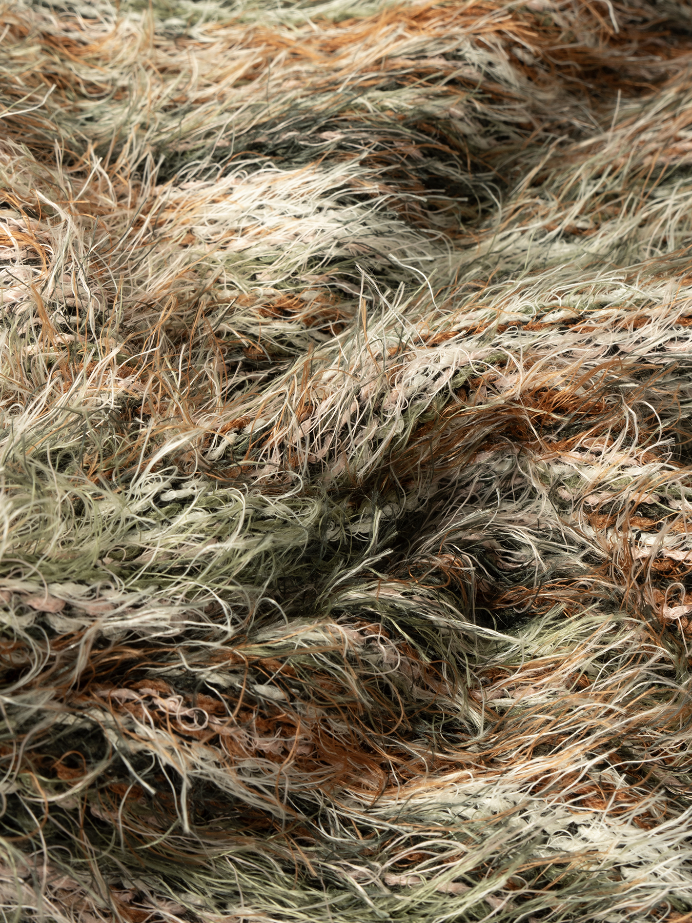 Women's  Retro Lazy Style Mixed Color Fuzzy V-Neck Knit Cardigan : Loose Slimming Elegant Sweater Coat