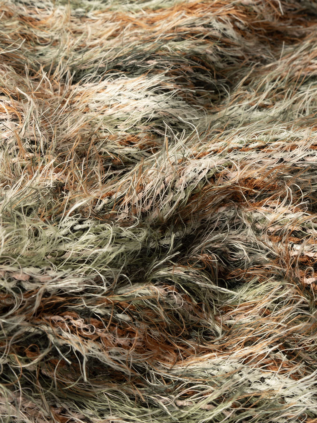 Women's  Retro Lazy Style Mixed Color Fuzzy V-Neck Knit Cardigan : Loose Slimming Elegant Sweater Coat