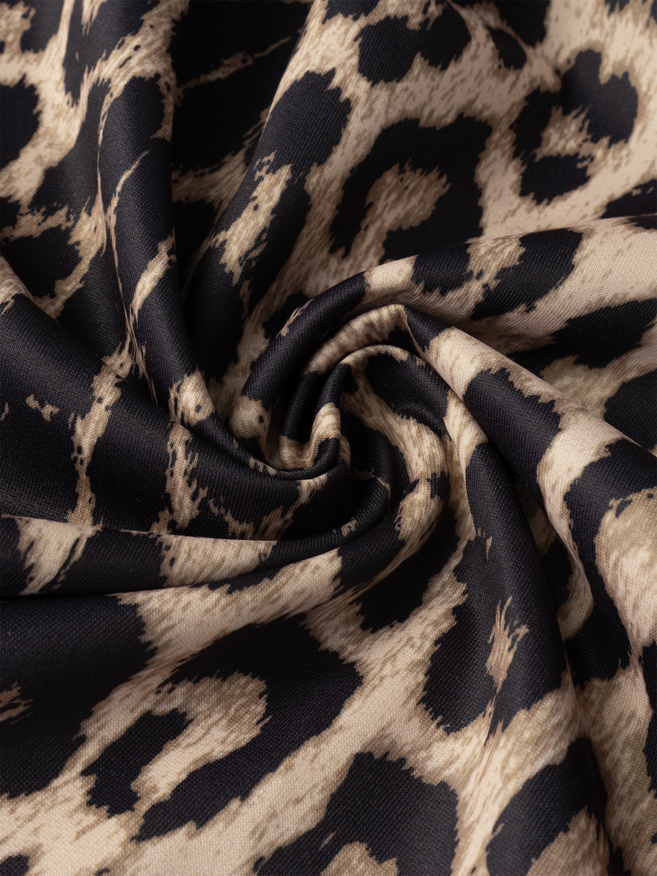 Leopard pattern wide leg pants woman, high waist drop feeling loose pants-Aegean-sea