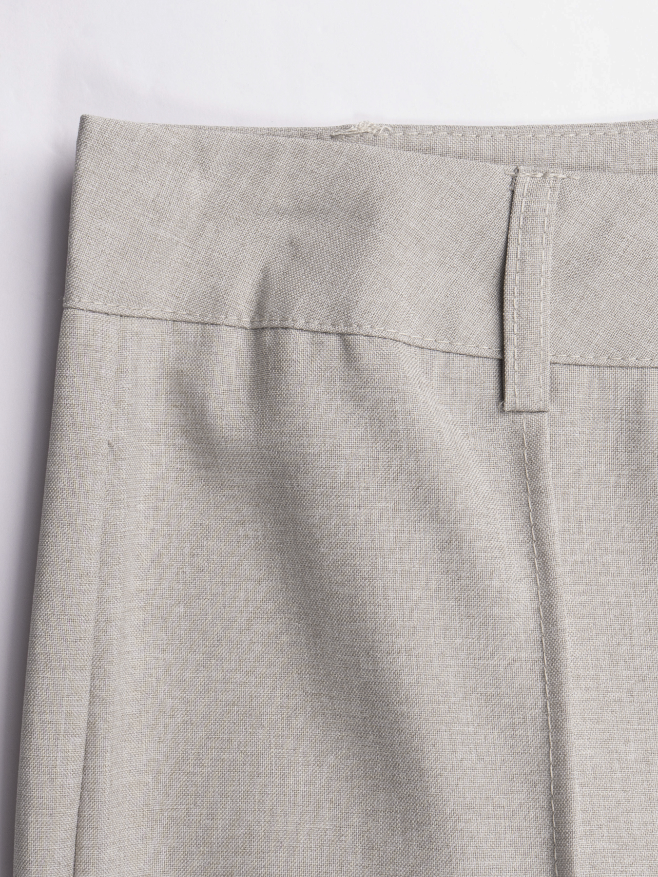 Pantalones anchos plisados de cintura alta de color gris claro para mujer-Aegean-sea