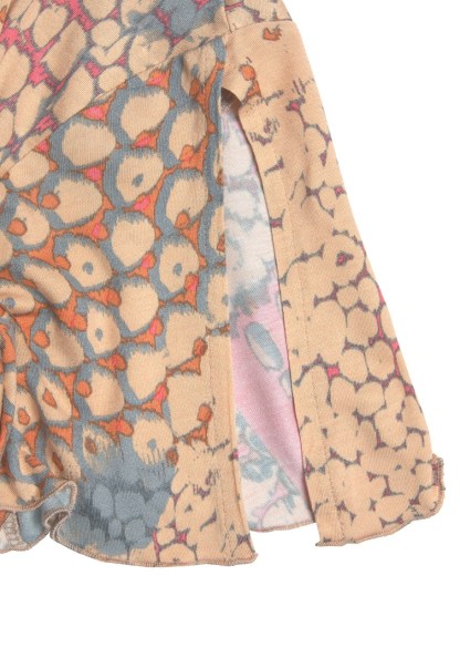 Retro snake-patterned V-neck wraparound skirt, holiday split long skirt