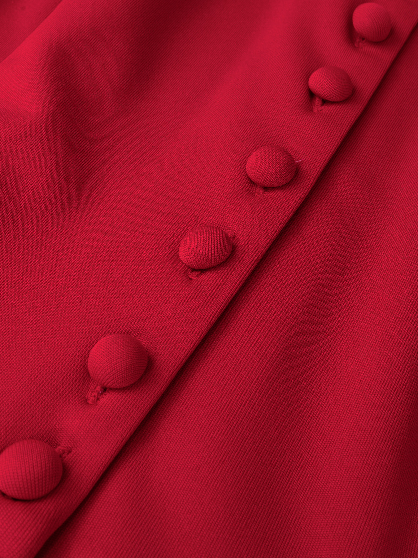 Red Peplum Blazer and Bodycon Medium Skirt Set for Women-Aegean-sea