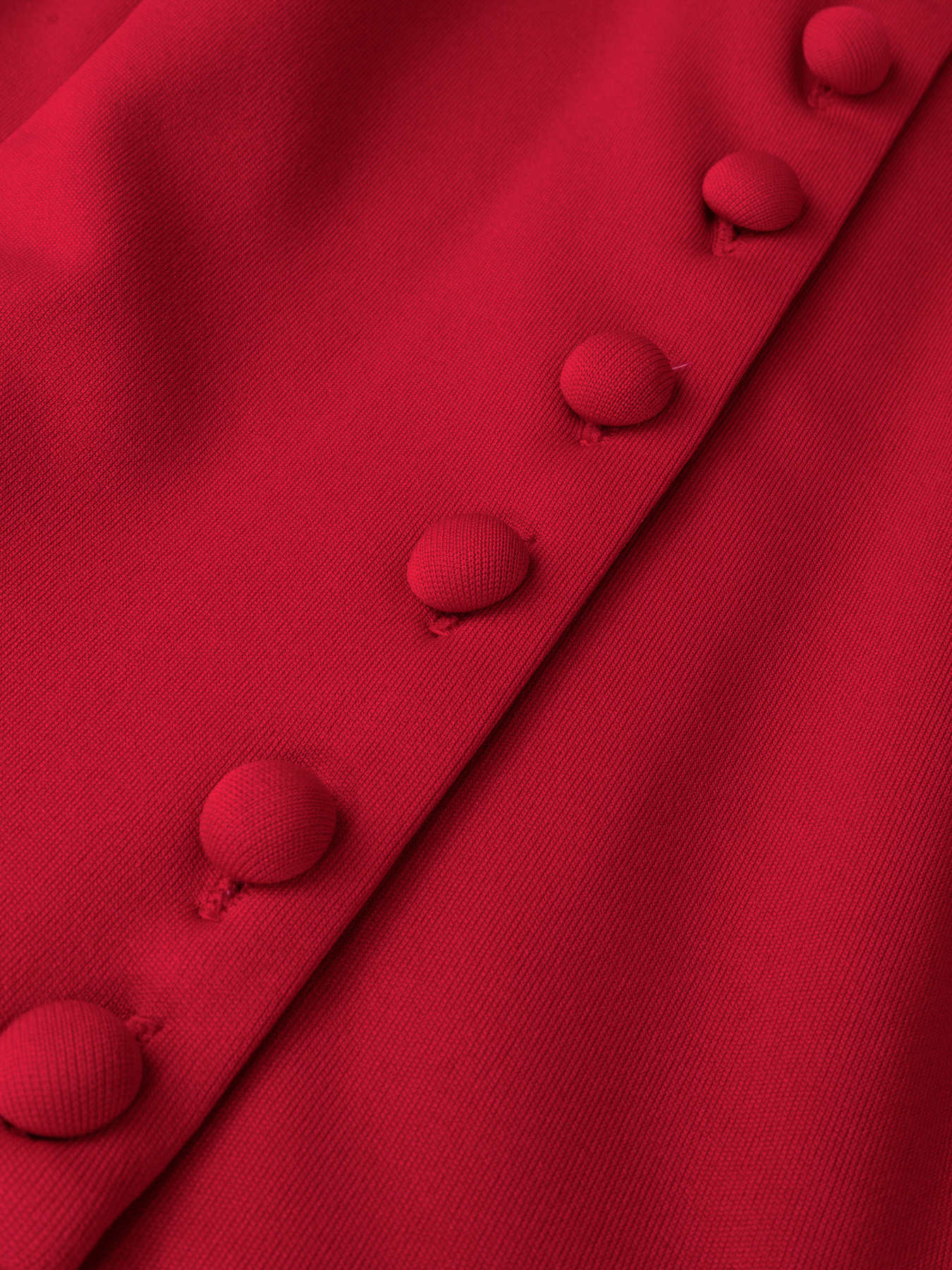 Red Peplum Blazer and Bodycon Medium Skirt Set for Women-Aegean-sea