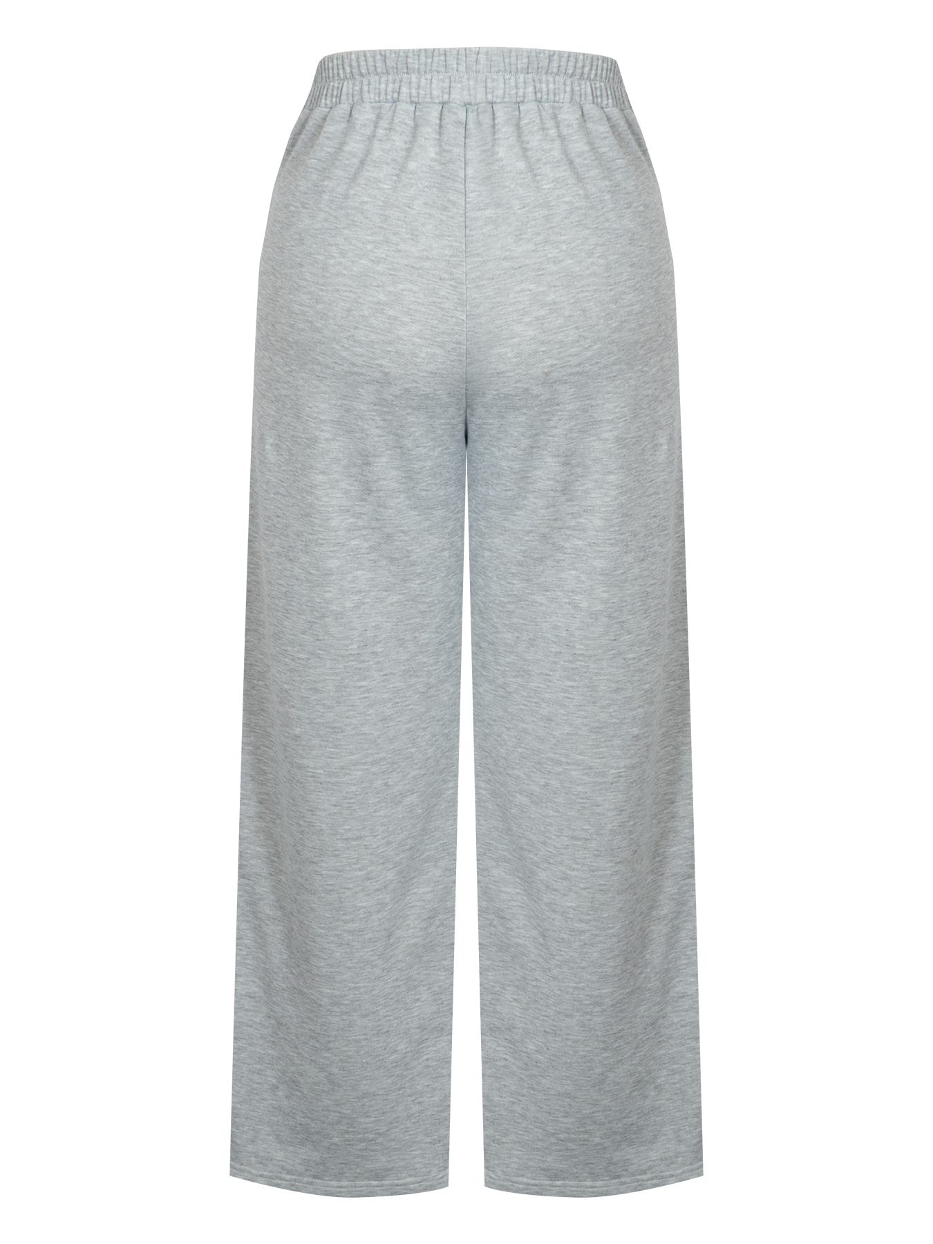 Light gray cross-waisted wide-legged pants for women Loose sagging casual sweatpants Daily commute laziness-Aegean-sea