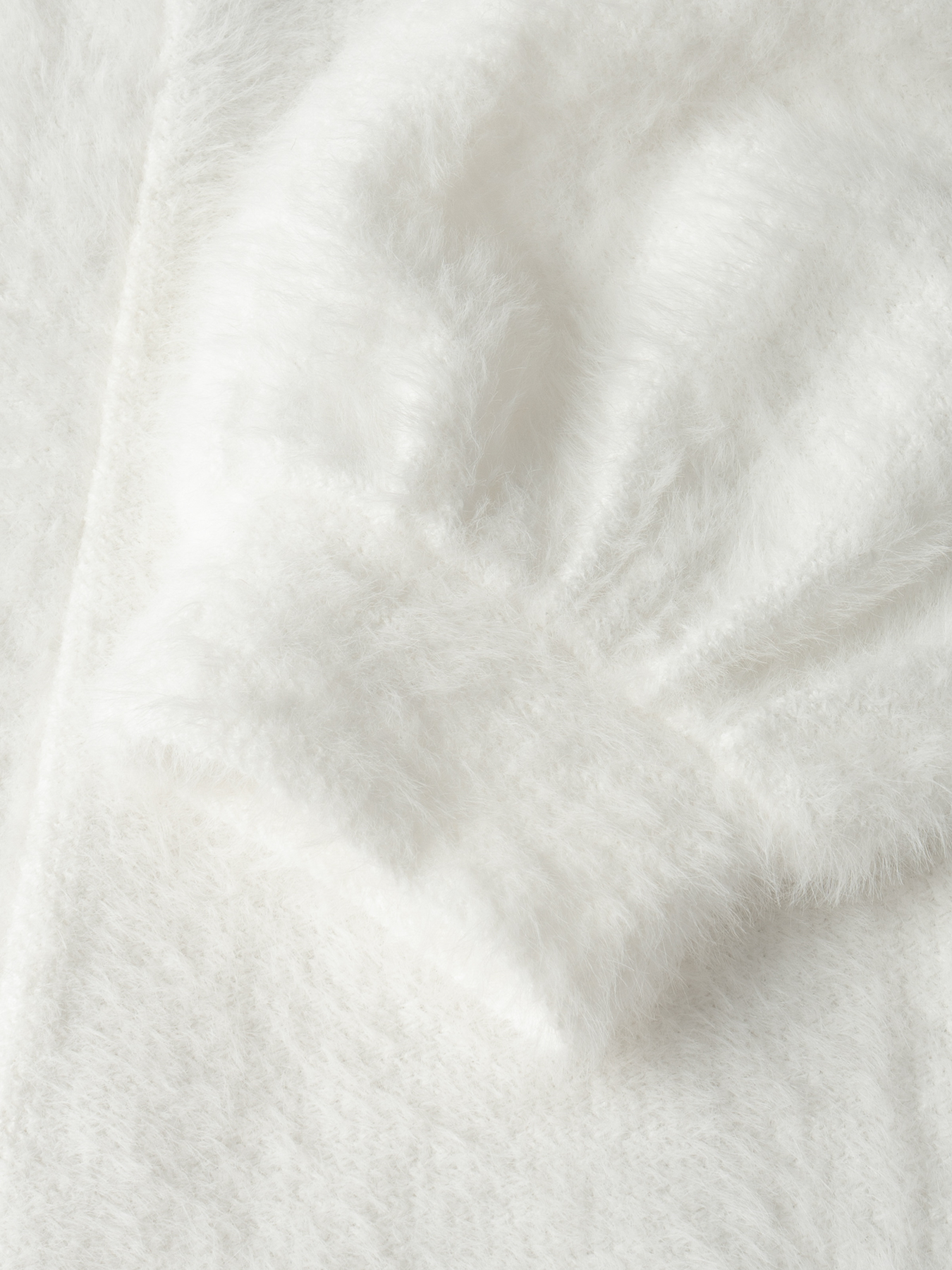 White Longline Open Front Cardigan with Puff Sleeves-Aegean-sea