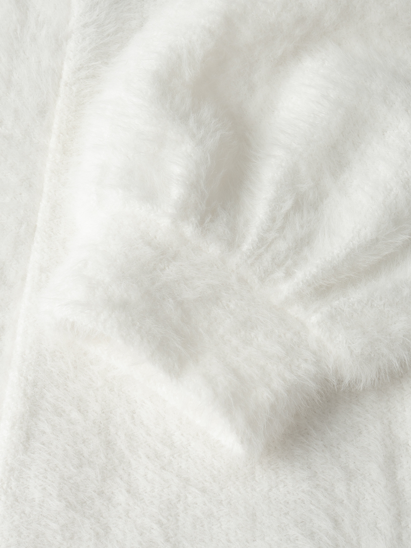 White Longline Open Front Cardigan with Puff Sleeves-Aegean-sea