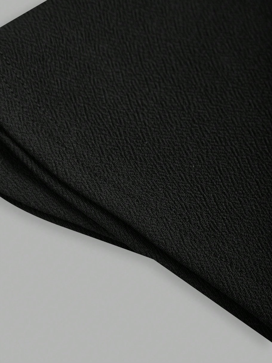 Woman's White Striped Sleeve Bustier Top & Black High-Waisted Flared Pants Two-Piece Set-Aegean-sea