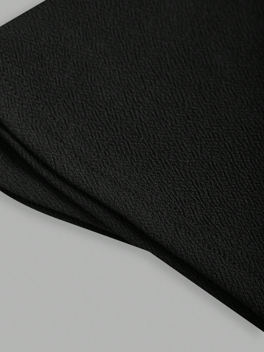 Woman's White Striped Sleeve Bustier Top & Black High-Waisted Flared Pants Two-Piece Set-Aegean-sea