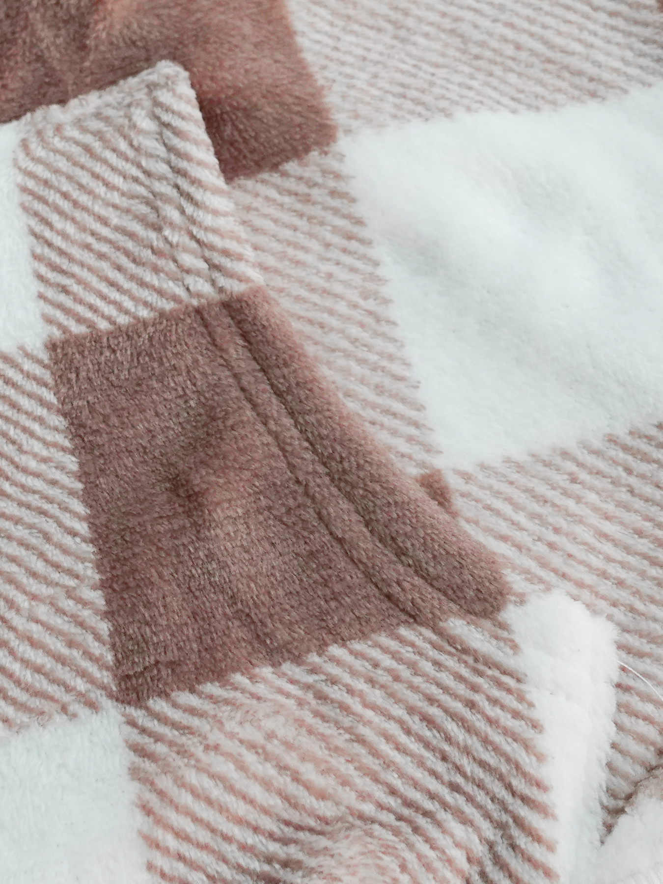 Woman's Soft Neutral Block-Patterned Oversized Hoodie with Kangaroo Pocket-Aegean-sea