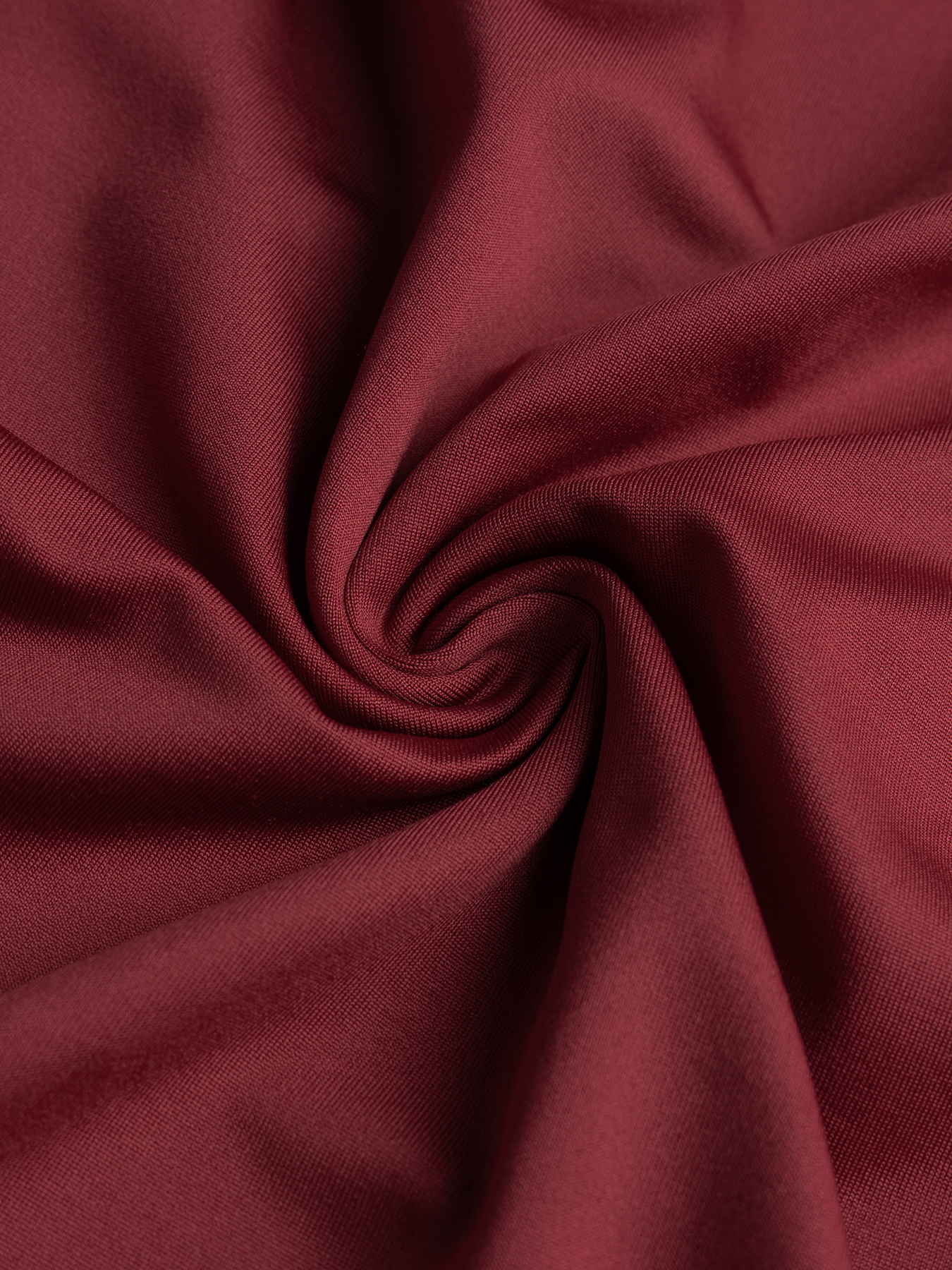 Woman's Burgundy Deep V Ruched O-Ring High Slit Dress-Aegean-sea