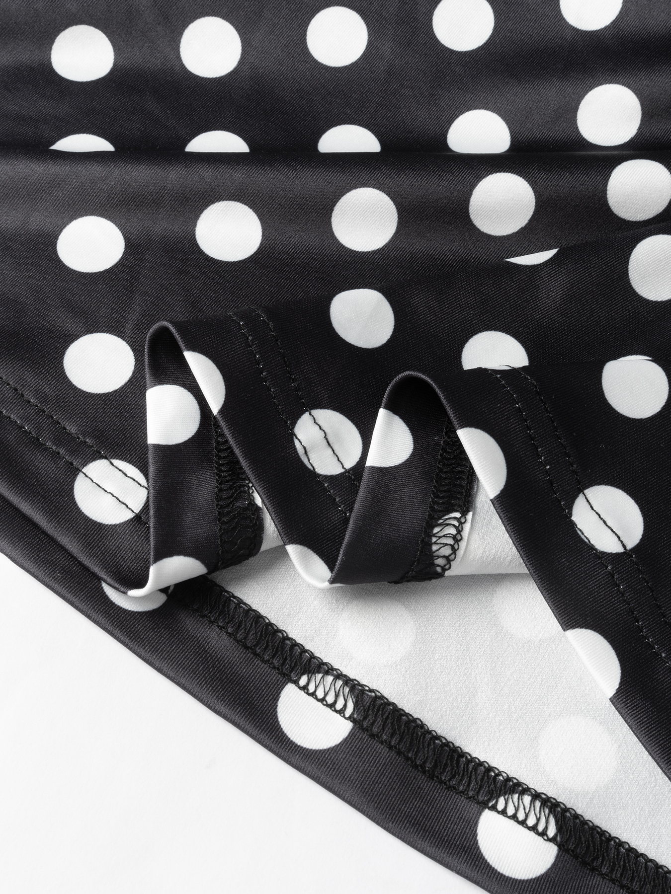 Woman's Off-the-Shoulder Long-Sleeve Polka Dot Maxi Dress-Aegean-sea