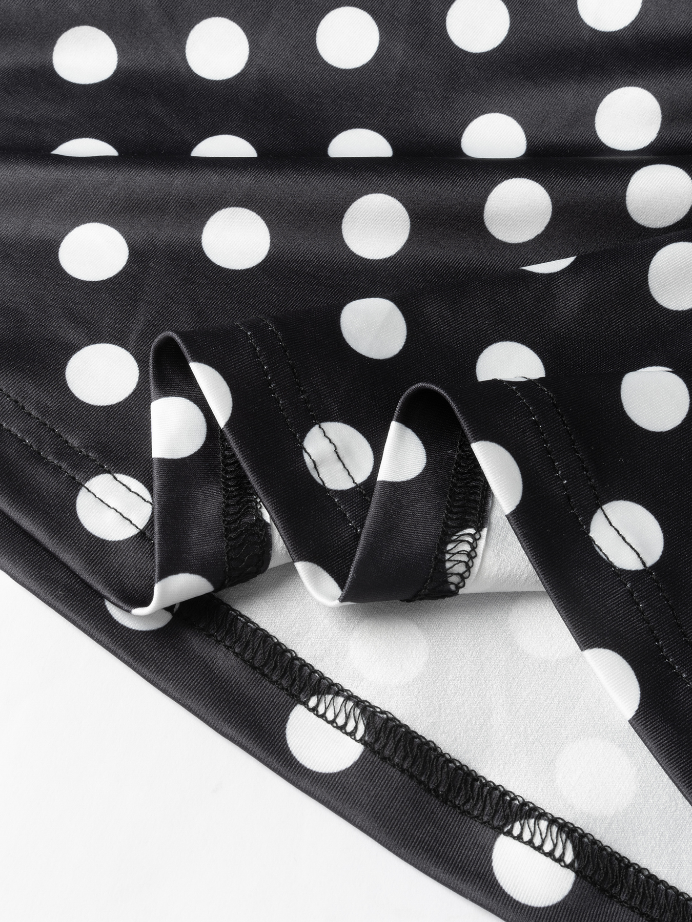 Woman's Off-the-Shoulder Long-Sleeve Polka Dot Maxi Dress-Aegean-sea