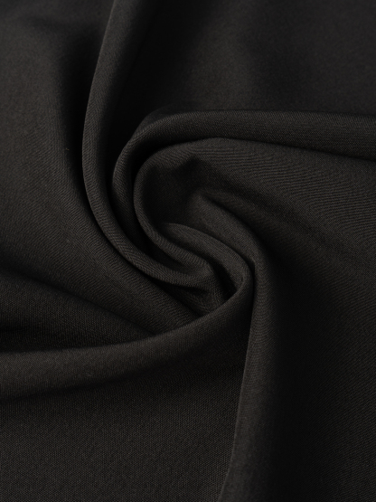 Black Pleated High Waist Wide Leg Pants-Aegean-sea