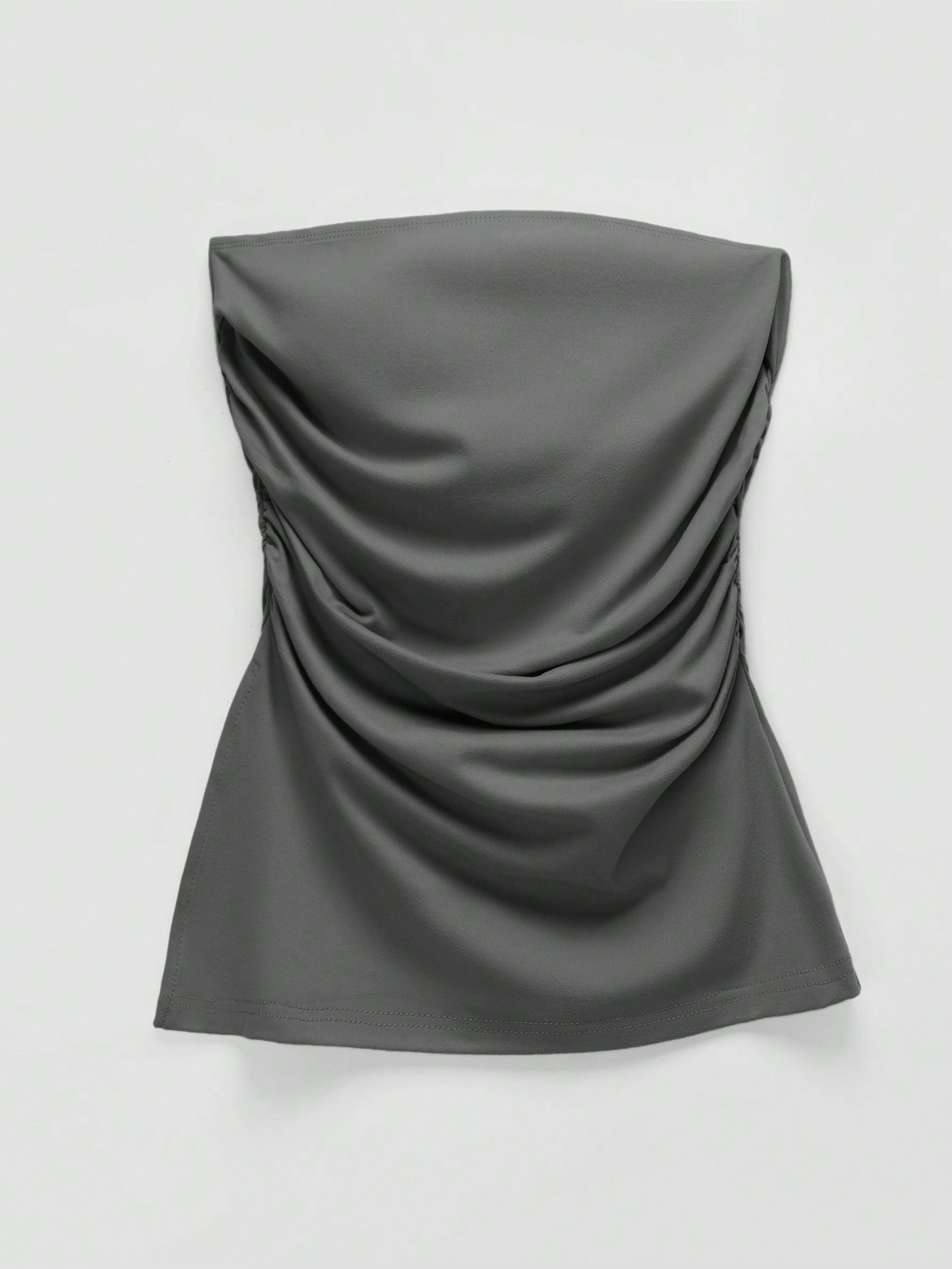 Y2K Draped Strapless Top-Aegean-sea