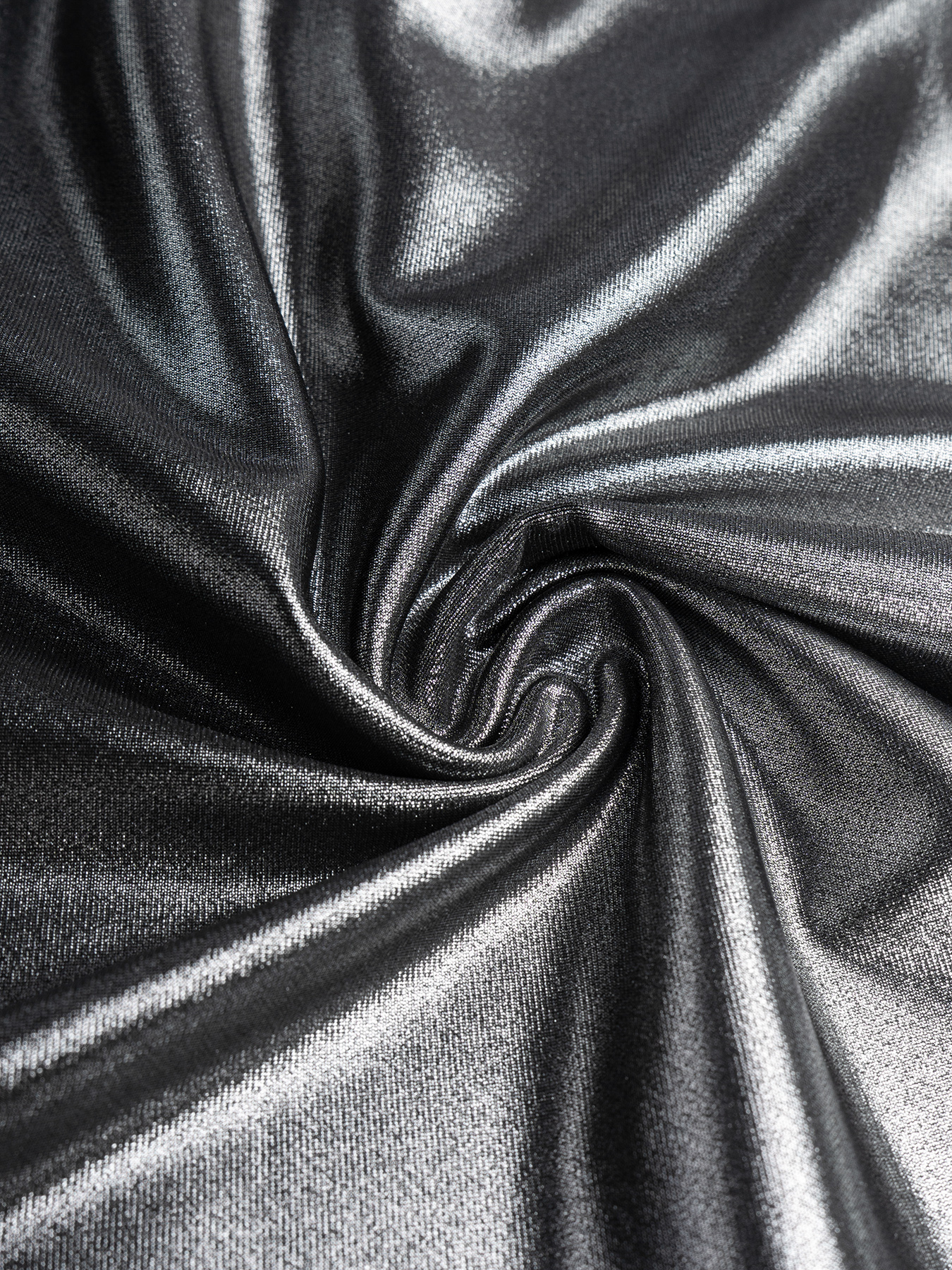 Black-and-silver pearl-stitched dress. Long skirt with square neck and long sleeves, tight and shiny. Sexy dress for dinner parties.-Aegean-sea