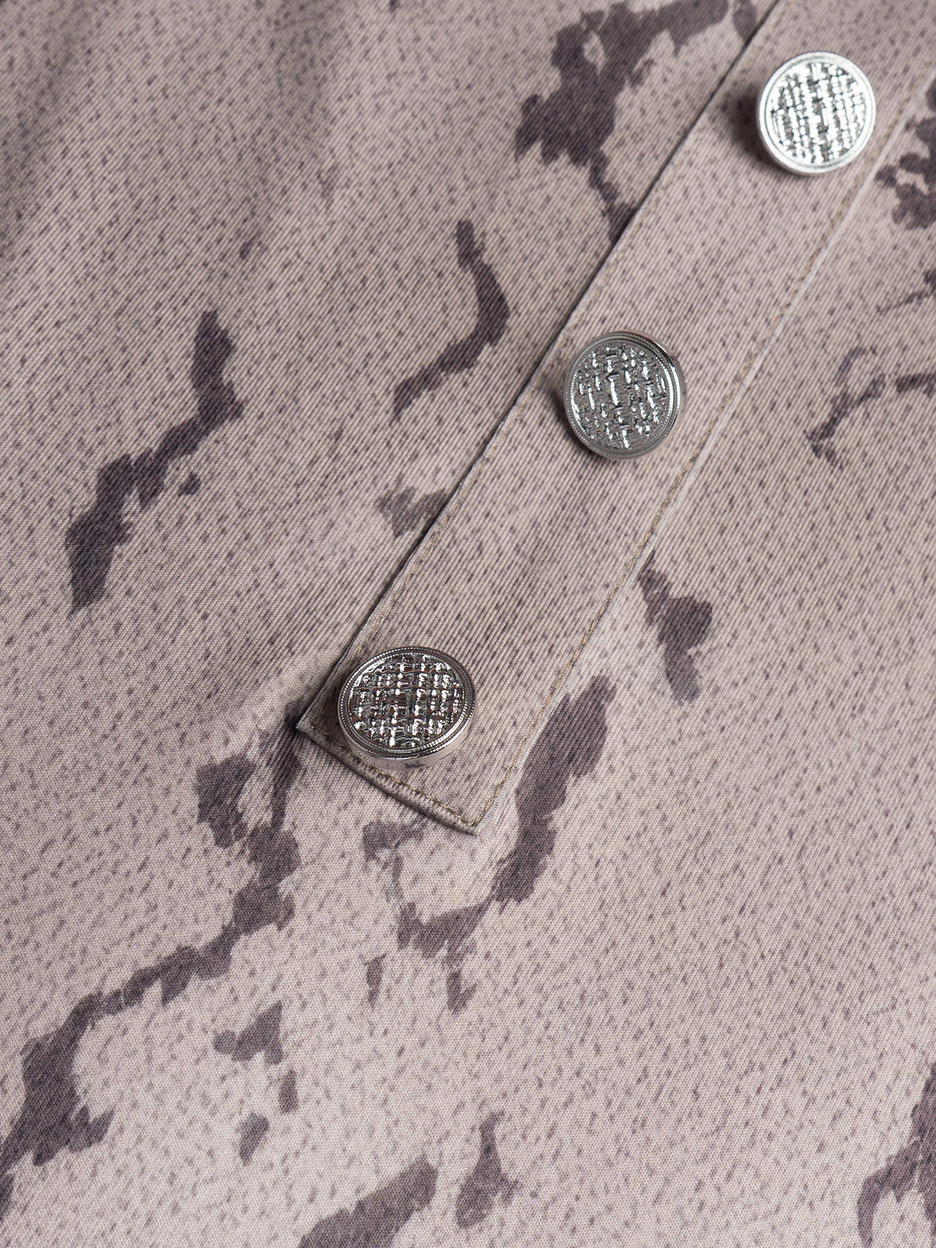 Woman's Beige Snake Print Square Neck Asymmetric Midi Dress