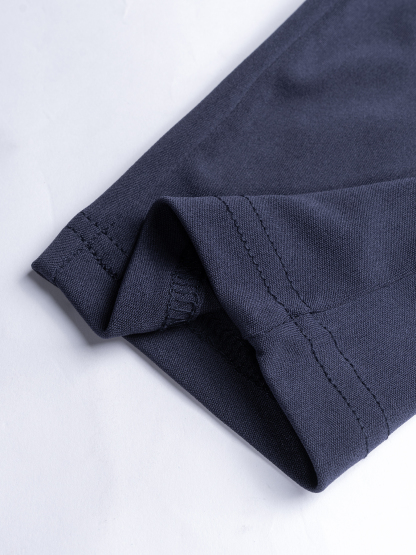 Women's High-Waisted Cropped Trousers with Mesh Detail-Aegean-sea