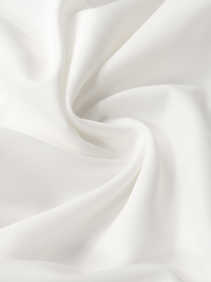 Woman's White Wrap Blouse & Black High-Waisted Flare Pants Two-Piece Set-Aegean-sea