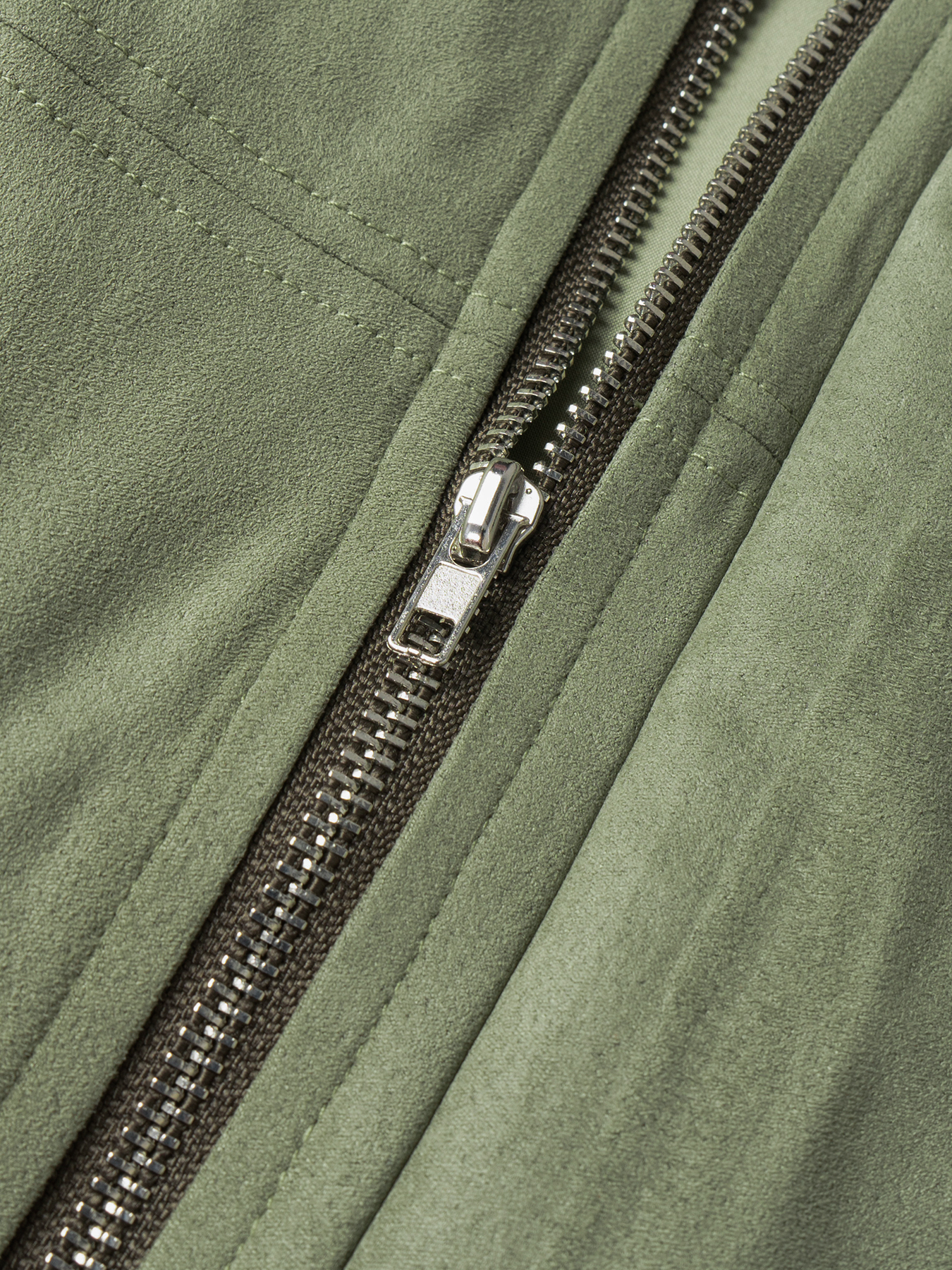 Black and green contrasting reversal suede shirt Loose long-sleeved jacket jacket jacket