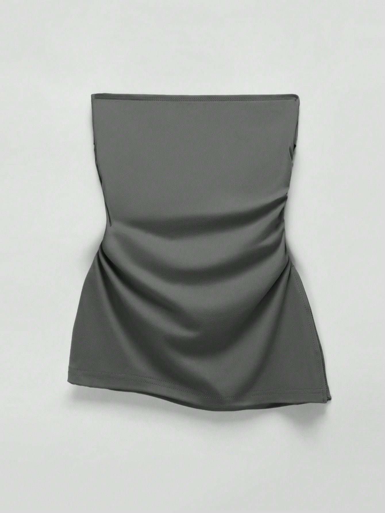 Y2K Draped Strapless Top-Aegean-sea