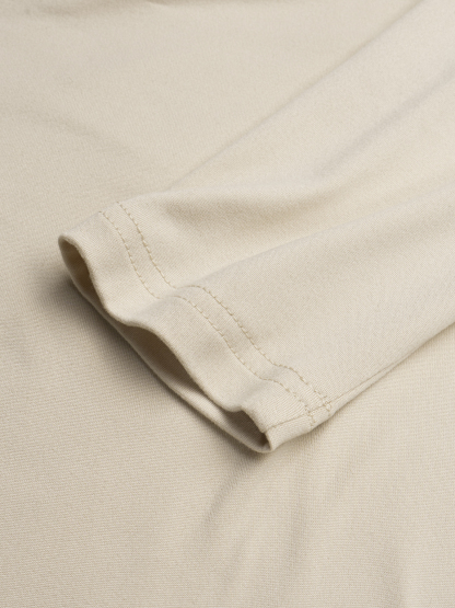 Hollow-out tops with metal buttons, long sleeves waist tight underclothes-Aegean-sea