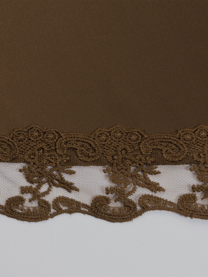 2026 Spring/Summer New Style Elegant Satin Lace Splicing Asymmetric Camisole Top