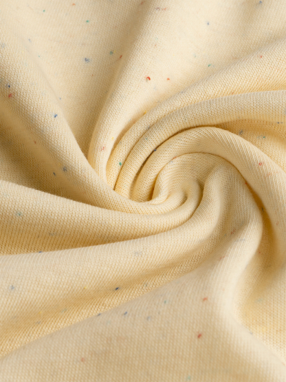 Lazy Style Speckled Half-Zip Polo Neck Sweatshirt : Oversized Drop Shoulder Long-Sleeve Top