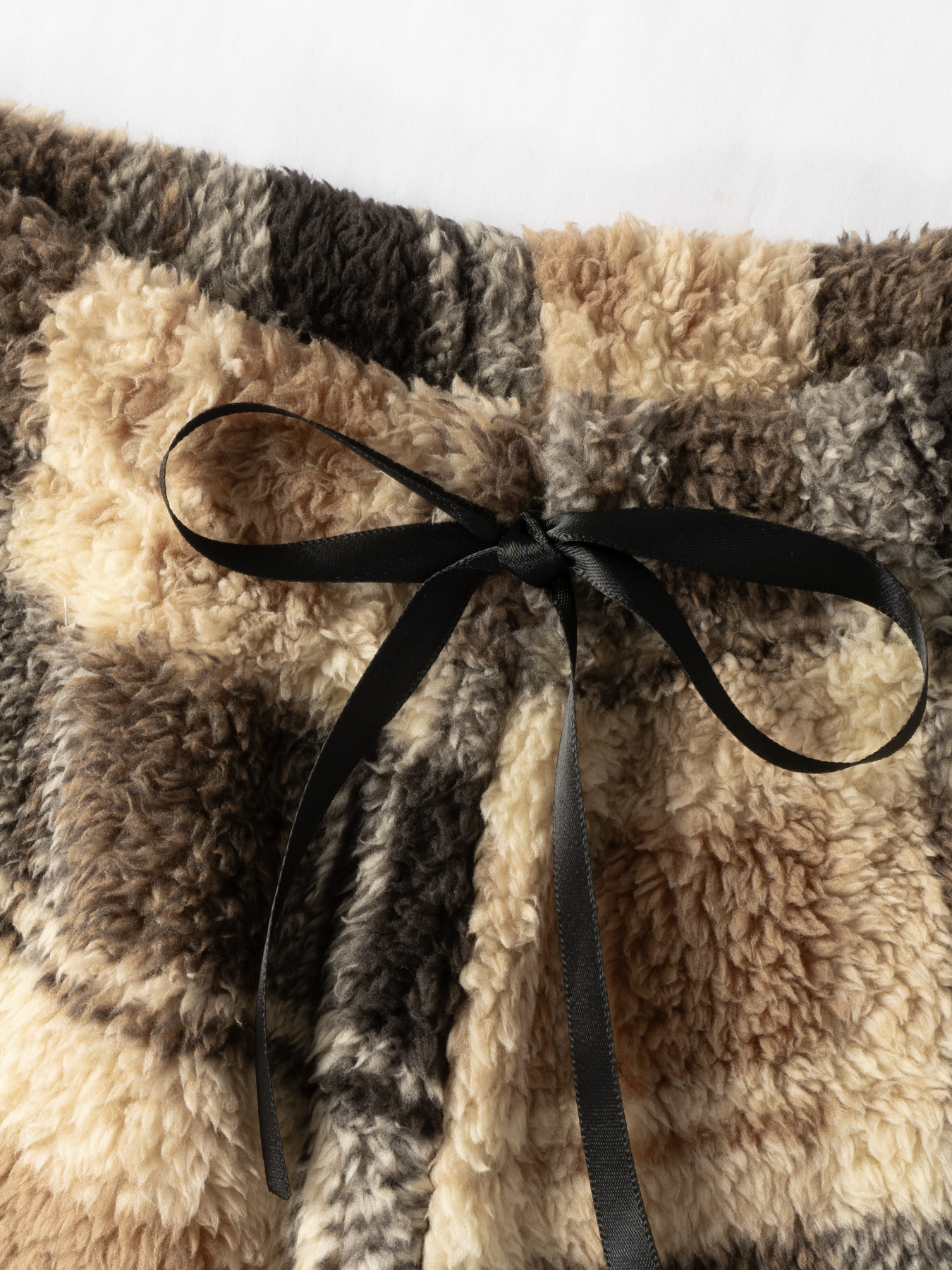 Wide-legged loose-fitting Scottish wool trousers with cord for women-Aegean-sea