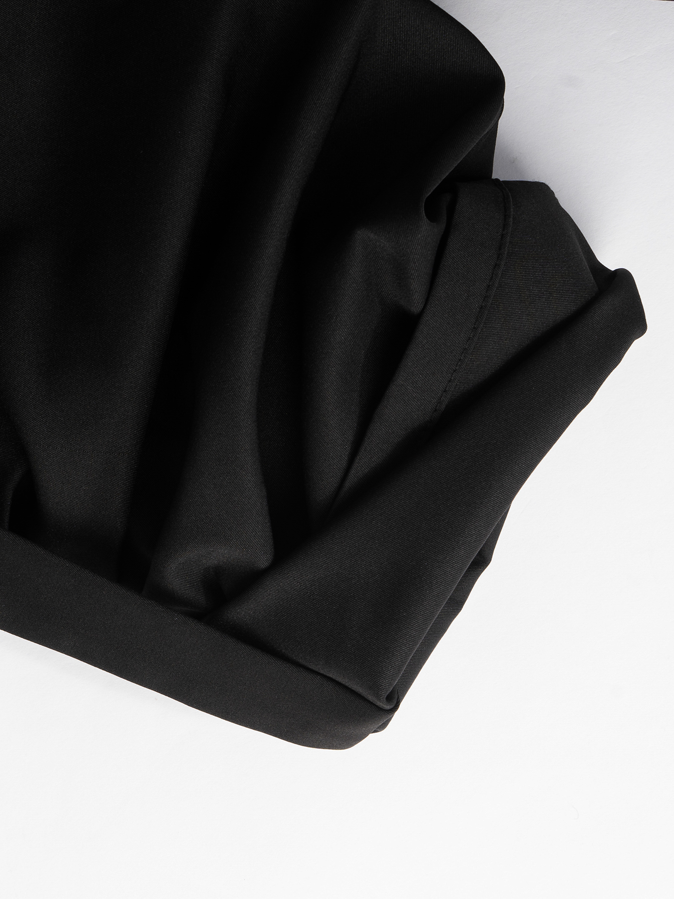  Woman's Black Mid-length Windbreaker Jacket-Aegean-sea