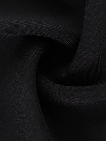 Women's Black High-Waisted Wide Leg Trousers-Aegean-sea