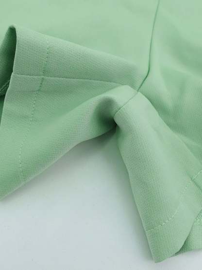 Women's V-neck Button Sleeve Diamond Long Sleeve Slim Fit Jumpsuit-Aegean-sea