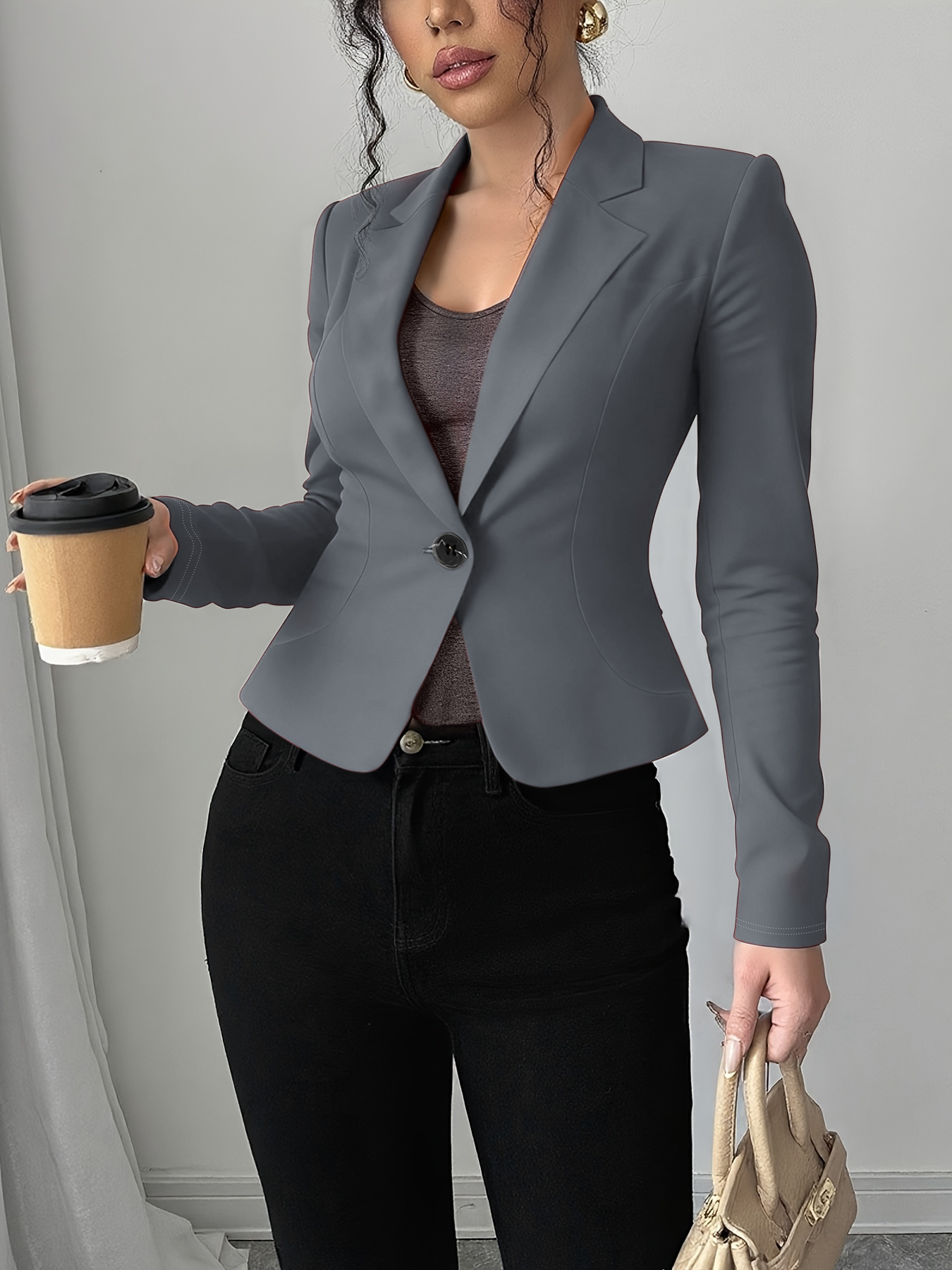 Slim Fit Blazer for women-Aegean-sea