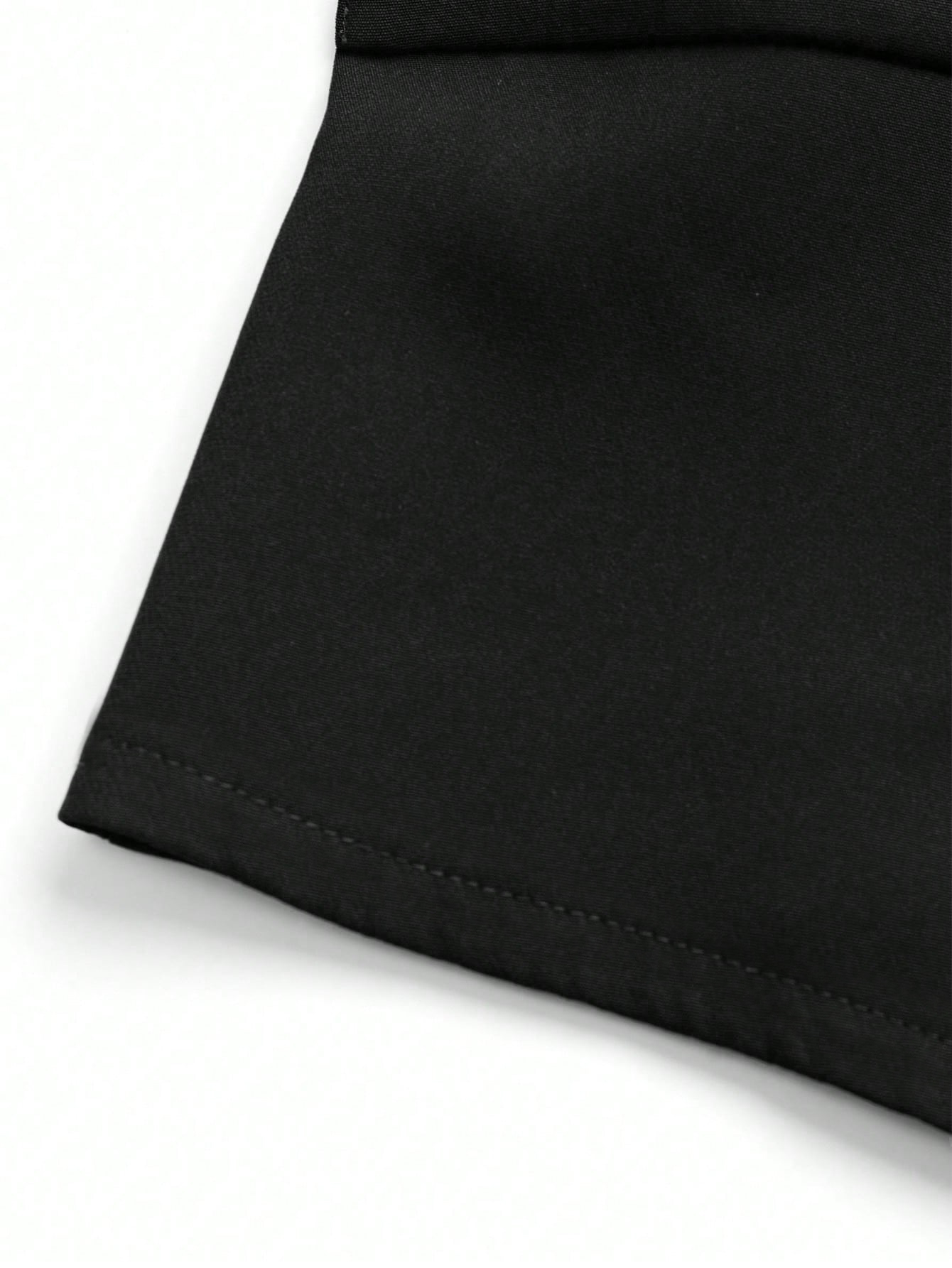 Y2K Black Button-Front Fitted Vest-Aegean-sea