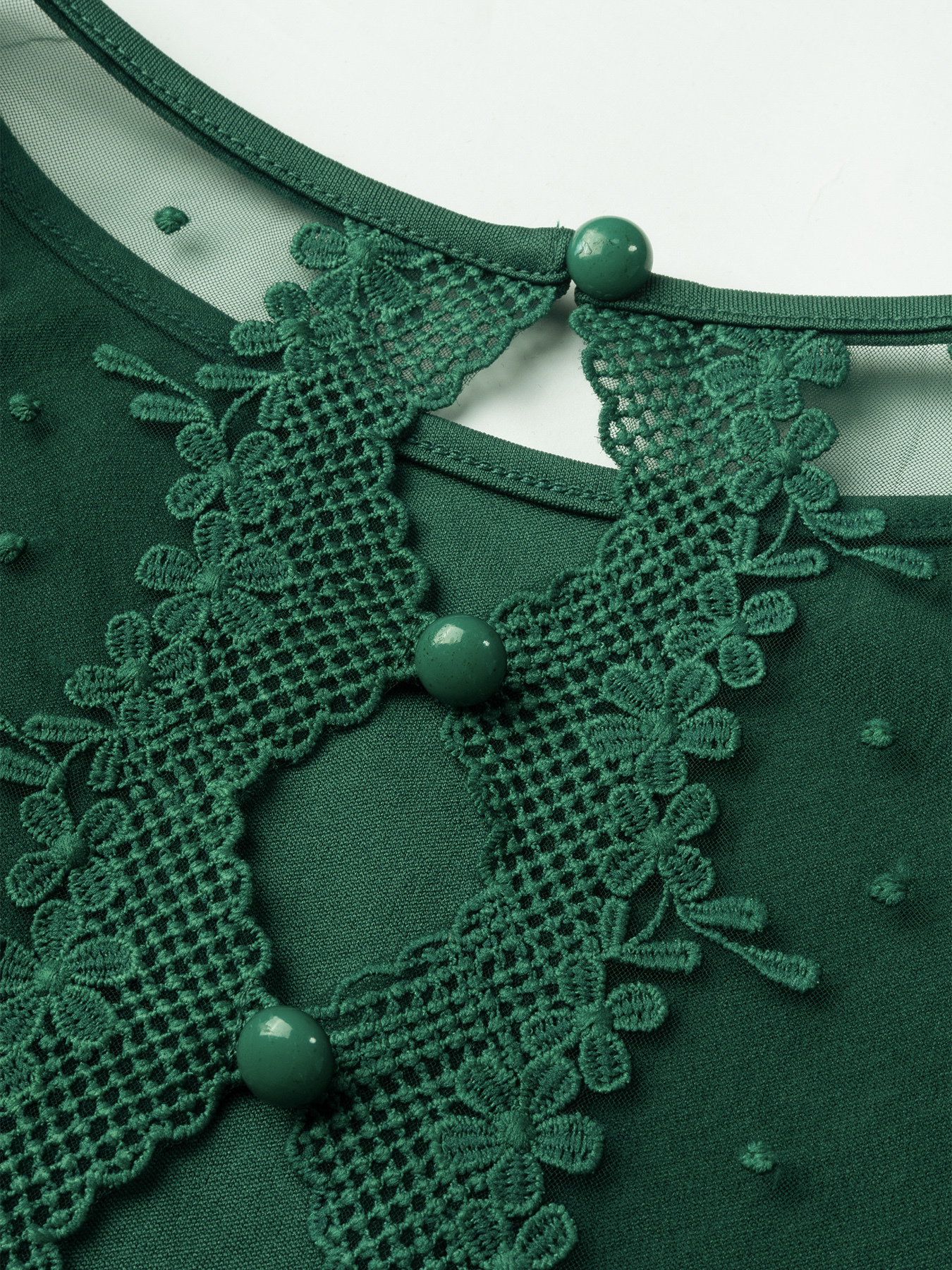 Dark green backless lace dress Long-sleeved tailored waist-to-hip mid-length skirt Sexy dress with dinner party vibe