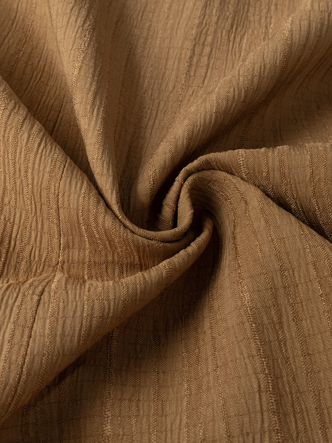 Woman's Camel Vertical Stripe Blazer & Wide-Leg Pants Set | Loose Casual Office Two-Piece