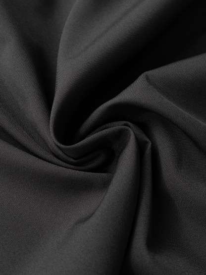 Woman's Black Off-the-Shoulder Long-Sleeve Maxi Dress with Full Skirt-Aegean-sea