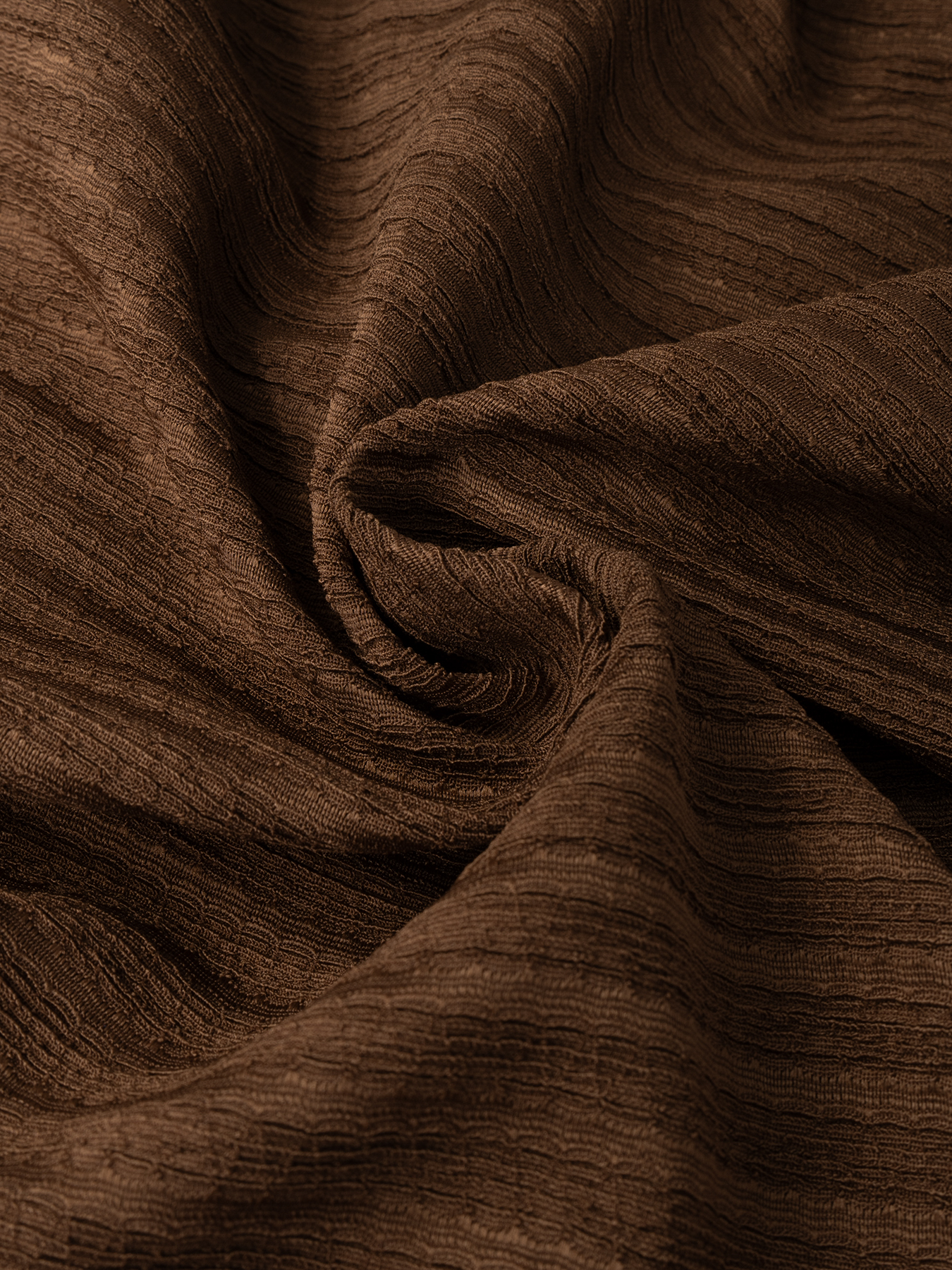 Woman's Chocolate brown striped collared cardigan-Aegean-sea