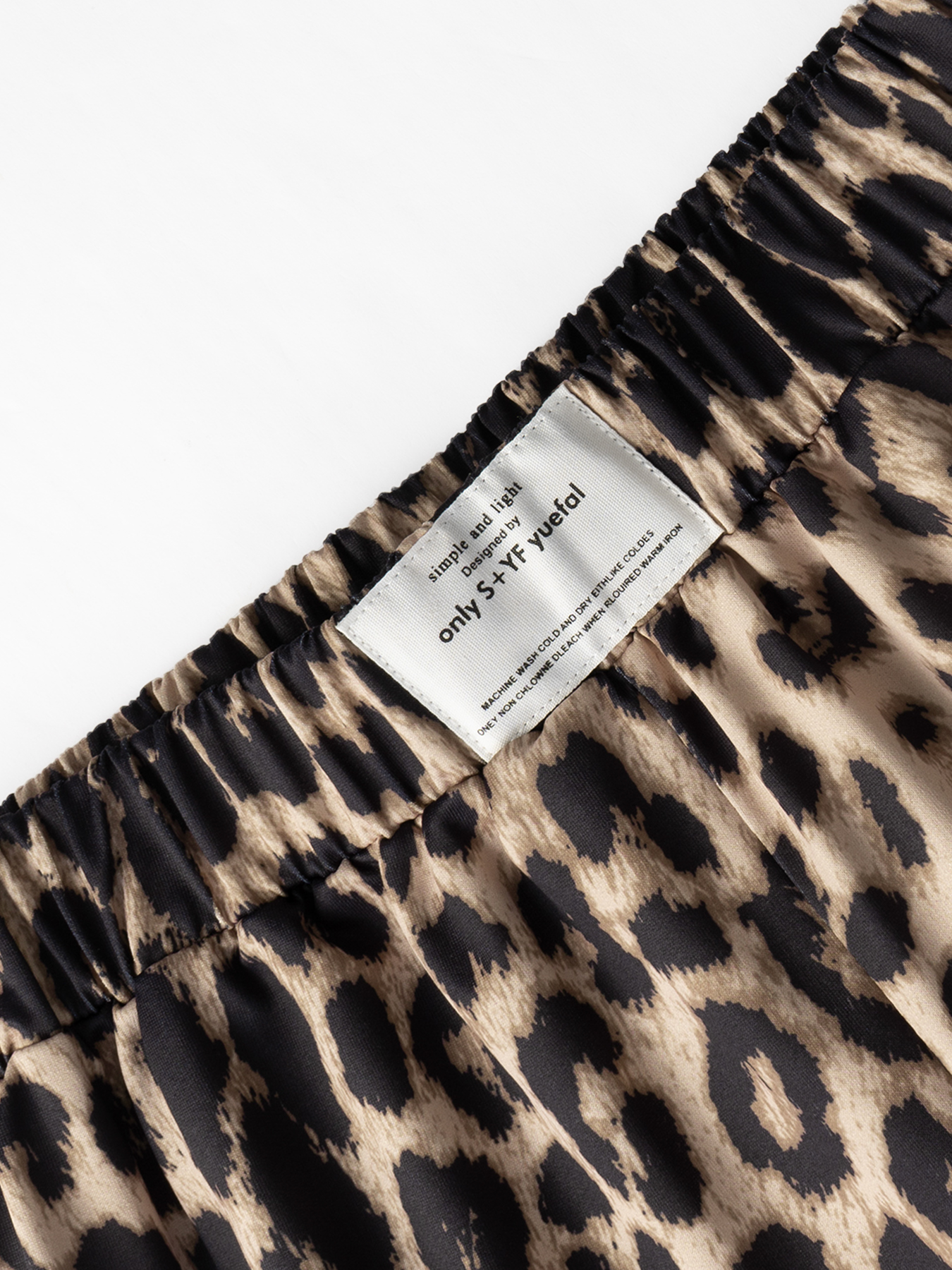 Leopard pattern wide leg pants woman, high waist drop feeling loose pants-Aegean-sea