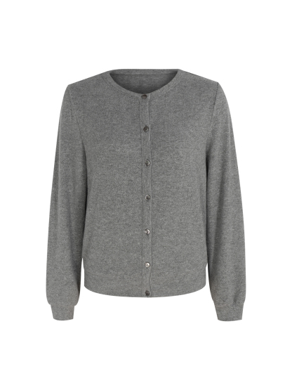 Women's V-Neck Button-Front Knit Cardigan - Soft Casual Daily Wear Top-Aegean-sea