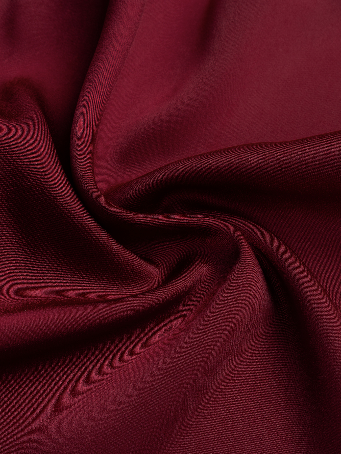 Falda media de satén borgoña de mujer con detalle de anillo estriado y abertura lateral-Aegean-sea