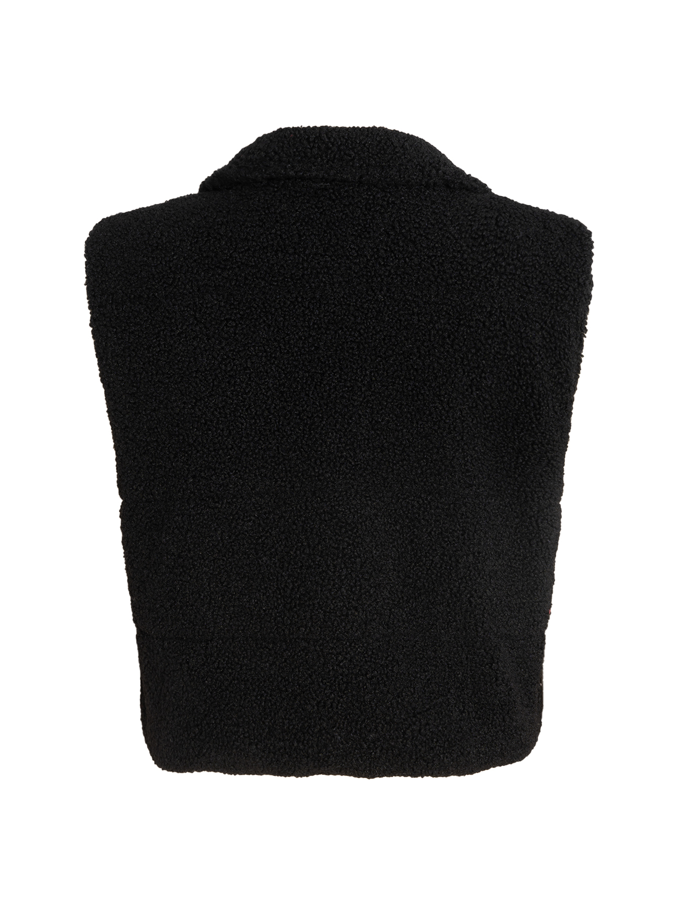 Fleece Lined Black Zip-Up Vest-Aegean-sea